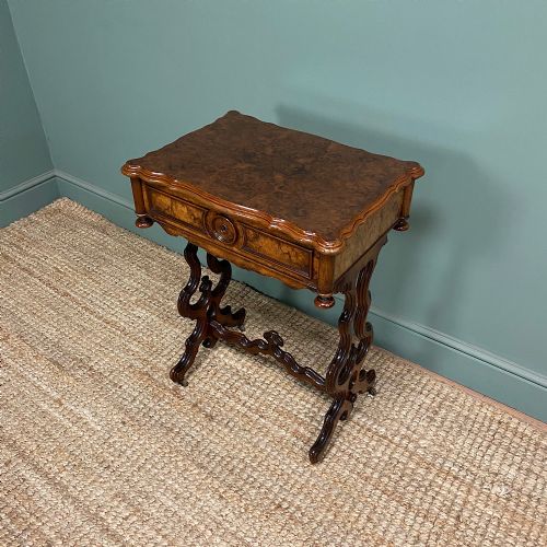 FINE VICTORIAN WALNUT ANTIQUE SIDE TABLE - ADDITIONAL PHOTO 7