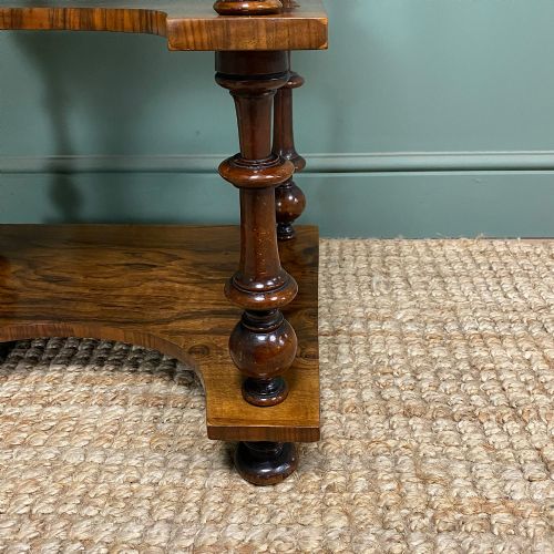 STUNNING VICTORIAN WALNUT ANTIQUE DAVENPORT WHATNOT - ADDITIONAL PHOTO 1