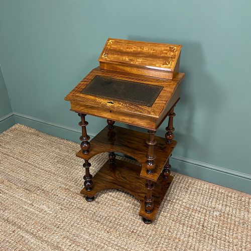 STUNNING VICTORIAN WALNUT ANTIQUE DAVENPORT WHATNOT - ADDITIONAL PHOTO 7