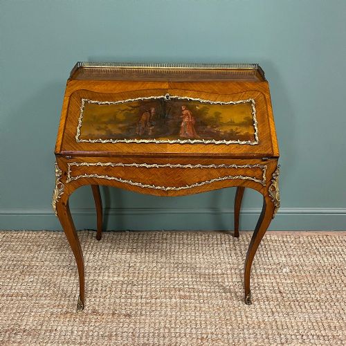quality walnut antique bonheur du jour - CATEGORY: ANTIQUE BUREAU - DATED 19TH CENTURY