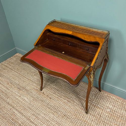 QUALITY WALNUT ANTIQUE BONHEUR DU JOUR - ADDITIONAL PHOTO 4