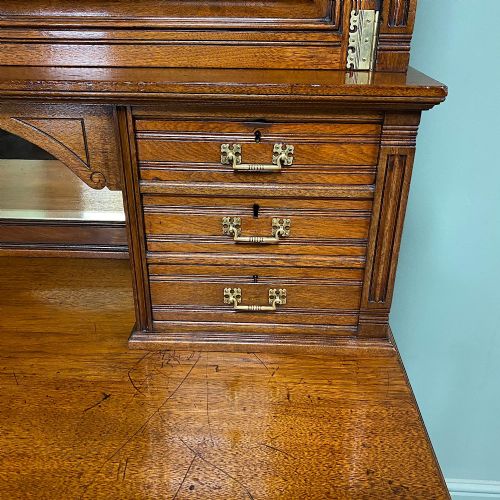 UNUSUAL VICTORIAN GILLOWS WALNUT SECRETAIRE CABINET - ADDITIONAL PHOTO 5