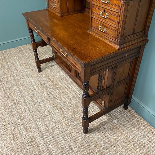 UNUSUAL VICTORIAN GILLOWS WALNUT SECRETAIRE CABINET - ADDITIONAL PHOTO 8