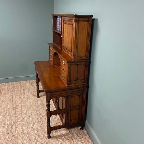 UNUSUAL VICTORIAN GILLOWS WALNUT SECRETAIRE CABINET - ADDITIONAL PHOTO 9