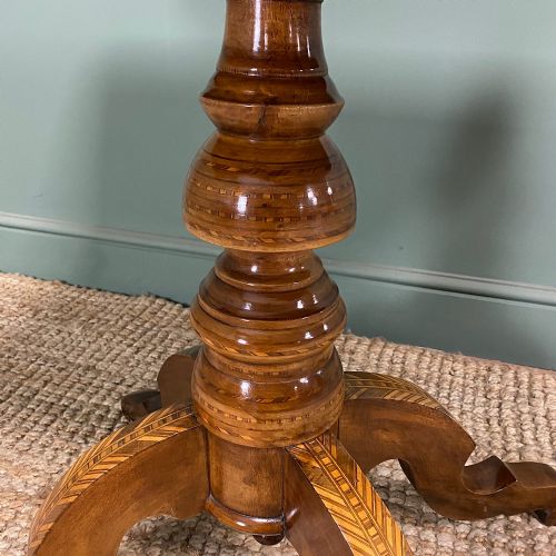 SPECTACULAR INLAID WALNUT ANTIQUE SORRENTO TABLE - ADDITIONAL PHOTO 1