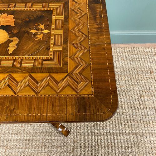 SPECTACULAR INLAID WALNUT ANTIQUE SORRENTO TABLE - ADDITIONAL PHOTO 2