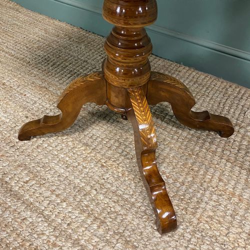 SPECTACULAR INLAID WALNUT ANTIQUE SORRENTO TABLE - ADDITIONAL PHOTO 5