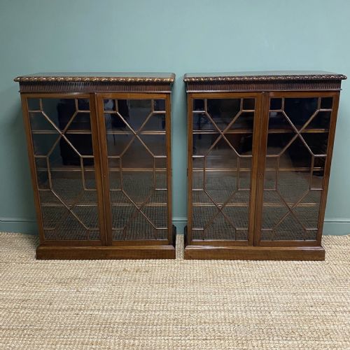 stunning pair of antique bookcases - CATEGORY: ANTIQUE BOOKCASES - DATED 1900