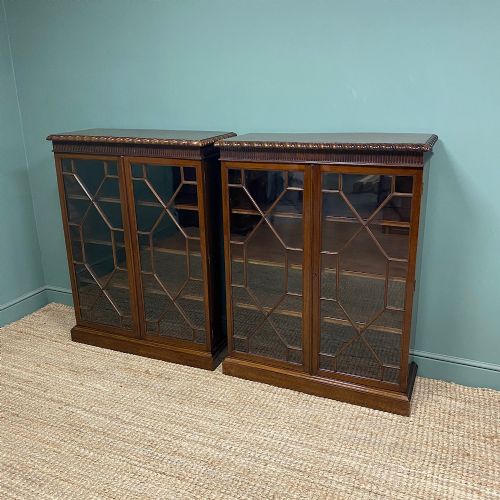 STUNNING PAIR OF ANTIQUE BOOKCASES - ADDITIONAL PHOTO 1