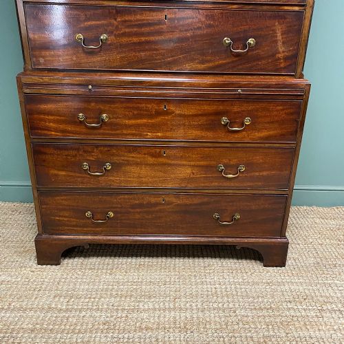 COUNTRY HOUSE GEORGE III ANTIQUE MAHOGANY CHEST - ADDITIONAL PHOTO 2