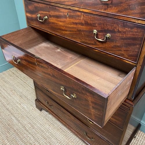 COUNTRY HOUSE GEORGE III ANTIQUE MAHOGANY CHEST - ADDITIONAL PHOTO 3