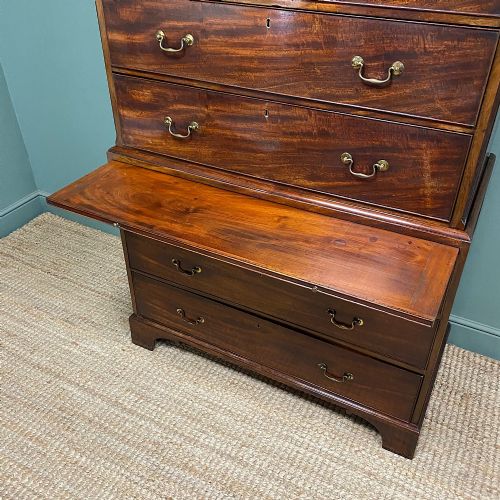 COUNTRY HOUSE GEORGE III ANTIQUE MAHOGANY CHEST - ADDITIONAL PHOTO 4