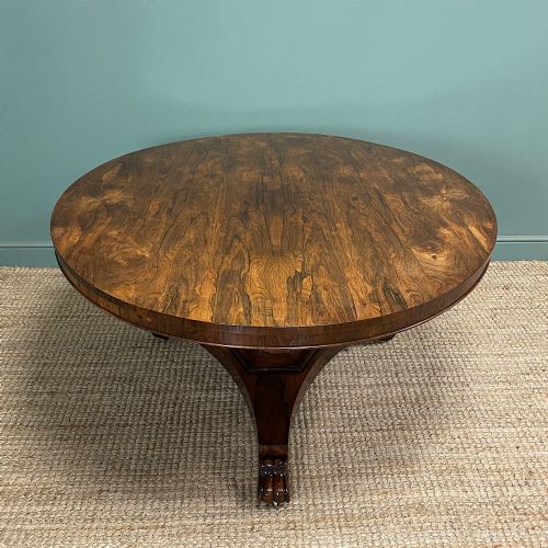 large circular rosewood antique dining table - CATEGORY: ANTIQUE TABLES - DATED 19TH CENTURY