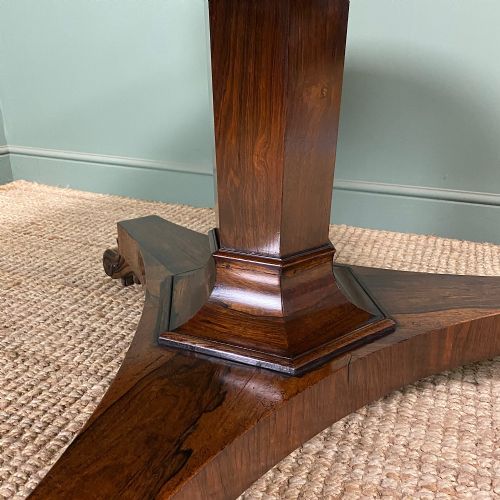 LARGE CIRCULAR ROSEWOOD ANTIQUE DINING TABLE - ADDITIONAL PHOTO 7