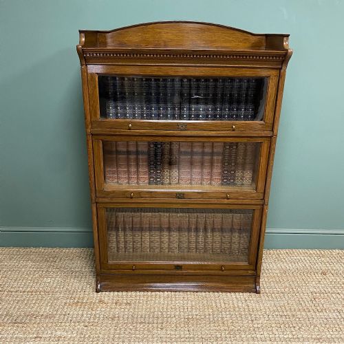 stunning oak barristers stacking antique bookcase - CATEGORY: ANTIQUE BOOKCASES - DATED EDWARDIAN