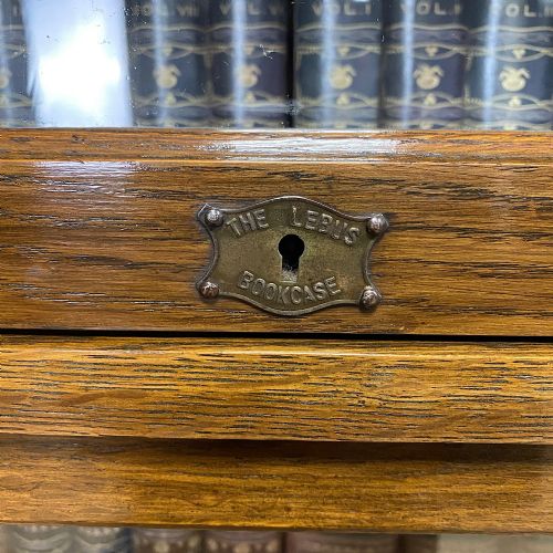 STUNNING OAK BARRISTERS STACKING ANTIQUE BOOKCASE - ADDITIONAL PHOTO 4