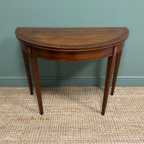 high quality edwardian inlaid antique card table - CATEGORY: ANTIQUE TABLES - DATED EDWARDIAN