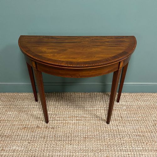 HIGH QUALITY EDWARDIAN INLAID ANTIQUE CARD TABLE - ADDITIONAL PHOTO 1