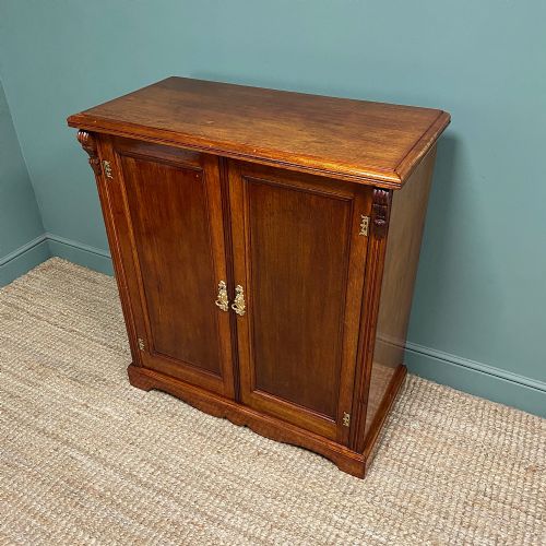 QUALITY VICTORIAN WALNUT ANTIQUE CUPBOARD - ADDITIONAL PHOTO 2