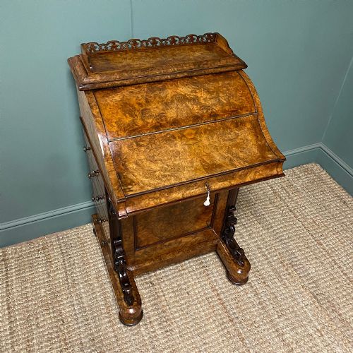 SPECTACULAR QUALITY VICTORIAN WALNUT ANTIQUE DAVENPORT - ADDITIONAL PHOTO 1