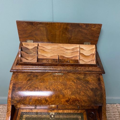 SPECTACULAR QUALITY VICTORIAN WALNUT ANTIQUE DAVENPORT - ADDITIONAL PHOTO 3