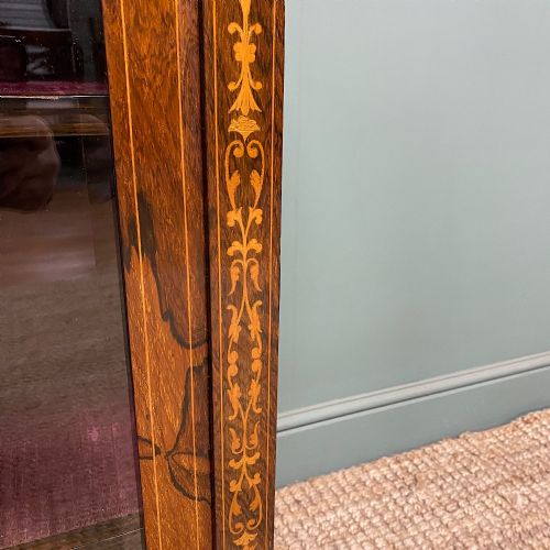 QUALITY ANTIQUE VICTORIAN ROSEWOOD DISPLAY CABINET - ADDITIONAL PHOTO 3