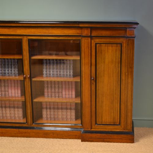 SPECTACULAR LARGE VICTORIAN OAK ANTIQUE BOOKCASE - ADDITIONAL PHOTO 1