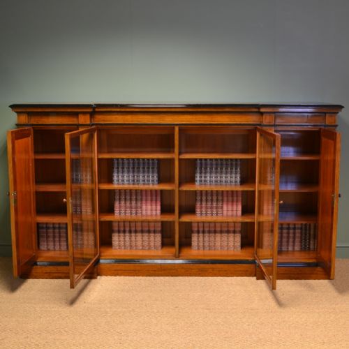 SPECTACULAR LARGE VICTORIAN OAK ANTIQUE BOOKCASE - ADDITIONAL PHOTO 4