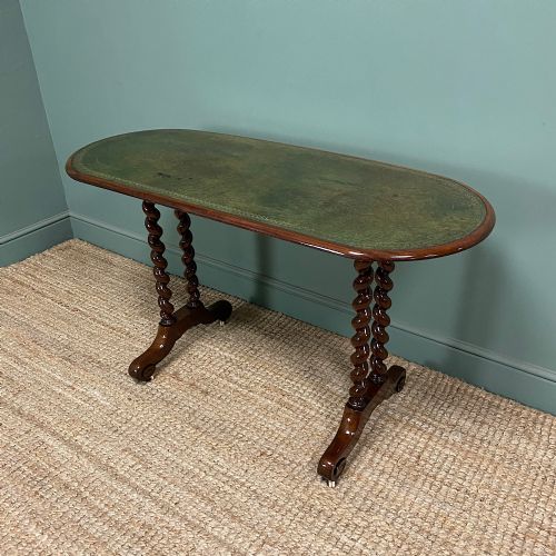 ELEGANT ANTIQUE VICTORIAN WRITING TABLE - ADDITIONAL PHOTO 4