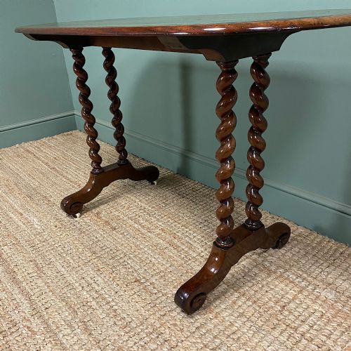 ELEGANT ANTIQUE VICTORIAN WRITING TABLE - ADDITIONAL PHOTO 5