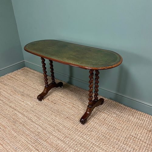 ELEGANT ANTIQUE VICTORIAN WRITING TABLE - ADDITIONAL PHOTO 6