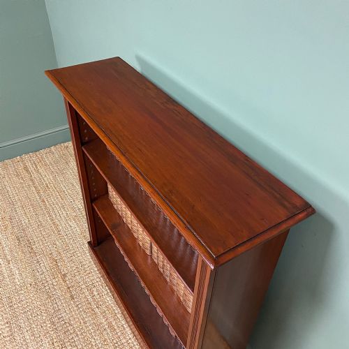 FINE QUALITY ANTIQUE VICTORIAN MAHOGANY OPEN BOOKCASE - ADDITIONAL PHOTO 1