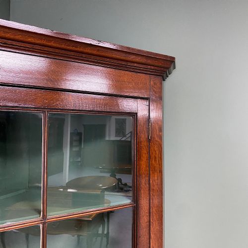 COUNTRY OAK ANTIQUE GEORGIAN FLOOR STANDING CORNER CUPBOARD - ADDITIONAL PHOTO 1