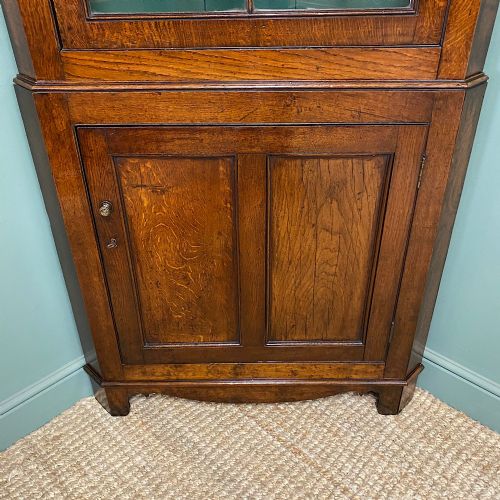 COUNTRY OAK ANTIQUE GEORGIAN FLOOR STANDING CORNER CUPBOARD - ADDITIONAL PHOTO 3
