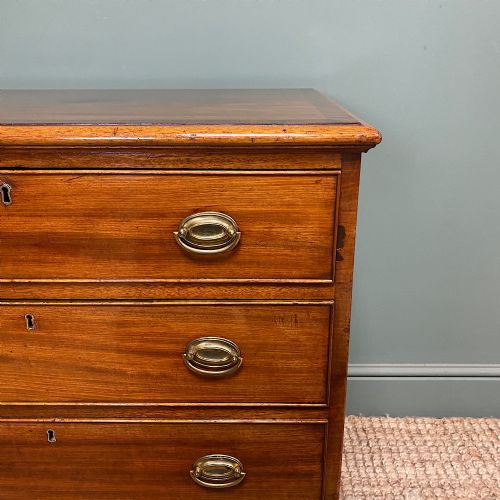QUALITY MAHOGANY SMALL ANTIQUE CHEST OF DRAWERS - ADDITIONAL PHOTO 5