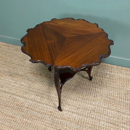 UNUSUAL VICTORIAN ANTIQUE CORNER TABLE - ADDITIONAL PHOTO 1