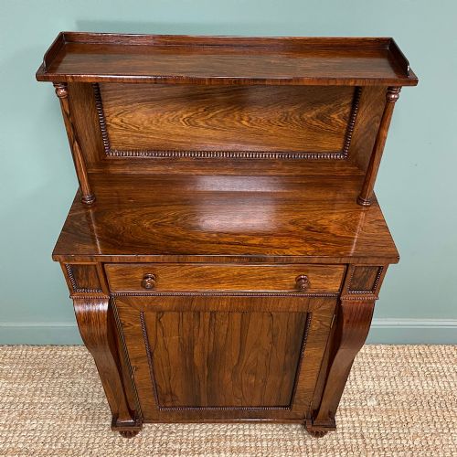 SPECTACULAR ROSEWOOD ANTIQUE REGENCY CHIFFONIER CABINET - ADDITIONAL PHOTO 2