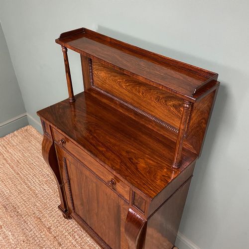 SPECTACULAR ROSEWOOD ANTIQUE REGENCY CHIFFONIER CABINET - ADDITIONAL PHOTO 3