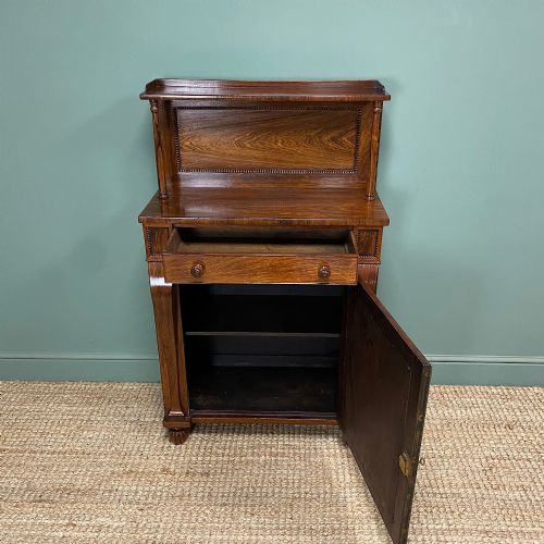 SPECTACULAR ROSEWOOD ANTIQUE REGENCY CHIFFONIER CABINET - ADDITIONAL PHOTO 6