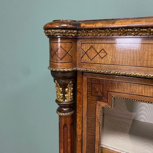 FINE QUALITY ANTIQUE VICTORIAN WALNUT PIER CABINET - ADDITIONAL PHOTO 4