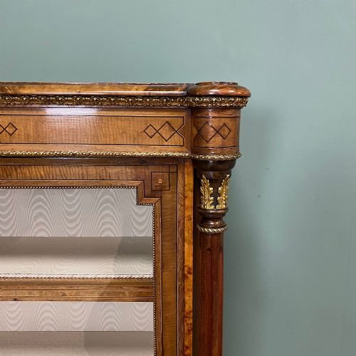 FINE QUALITY ANTIQUE VICTORIAN WALNUT PIER CABINET - ADDITIONAL PHOTO 5