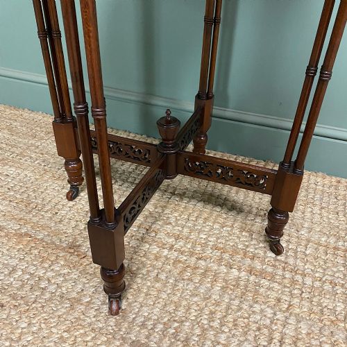 QUALITY VICTORIAN ANTIQUE QUARTER COLUMN TABLE - ADDITIONAL PHOTO 2