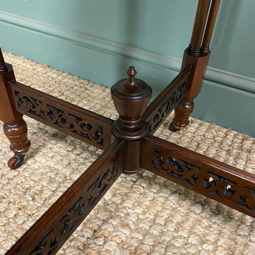 QUALITY VICTORIAN ANTIQUE QUARTER COLUMN TABLE - ADDITIONAL PHOTO 4