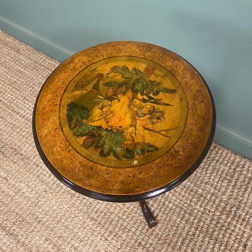 ELEGANT VICTORIAN ANTIQUE WALNUT OCCASIONAL TABLE - ADDITIONAL PHOTO 1