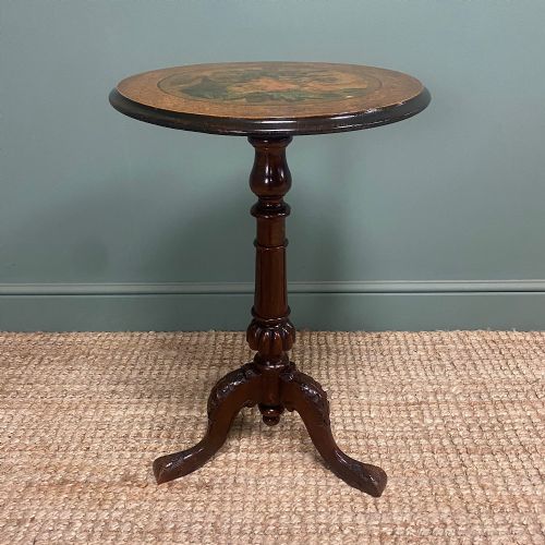 ELEGANT VICTORIAN ANTIQUE WALNUT OCCASIONAL TABLE - ADDITIONAL PHOTO 4