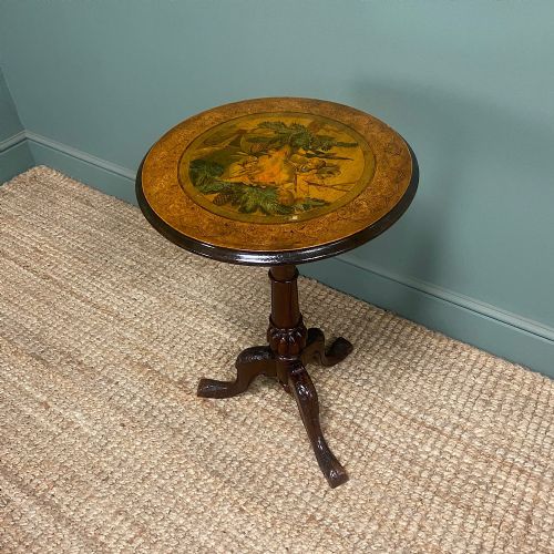 ELEGANT VICTORIAN ANTIQUE WALNUT OCCASIONAL TABLE - ADDITIONAL PHOTO 6
