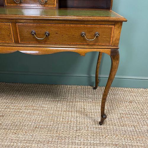 FINE QUALITY EDWARDIAN MAHOGANY ANTIQUE WRITING DESK - ADDITIONAL PHOTO 4