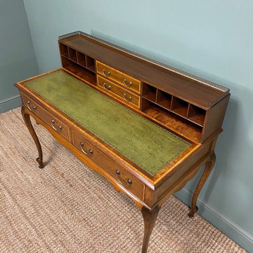 FINE QUALITY EDWARDIAN MAHOGANY ANTIQUE WRITING DESK - ADDITIONAL PHOTO 5