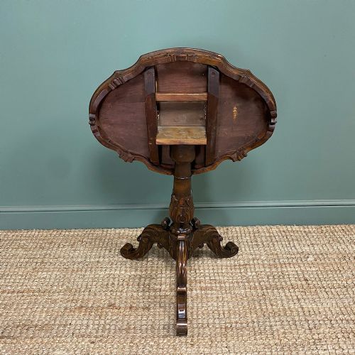 ANTIQUE INLAID BLACK FOREST OCCASIONAL TABLE - ADDITIONAL PHOTO 7