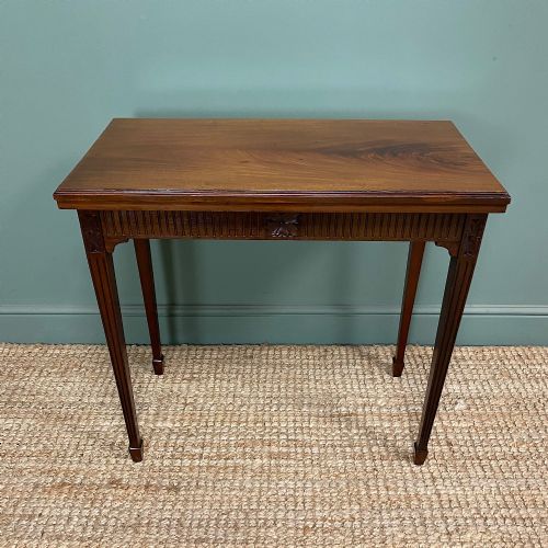 stunning antique edwardian card table side table - CATEGORY: ANTIQUE TABLES - DATED EDWARDIAN